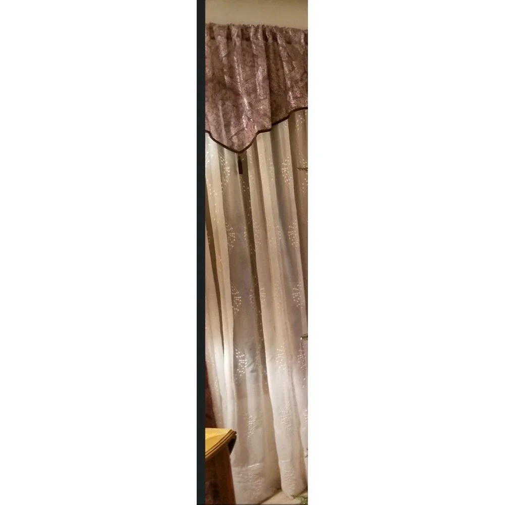 Royal Velvet Opus Ascot Rod Pocket Valance 50 W x 23 L Fawn Valances Brown Tone